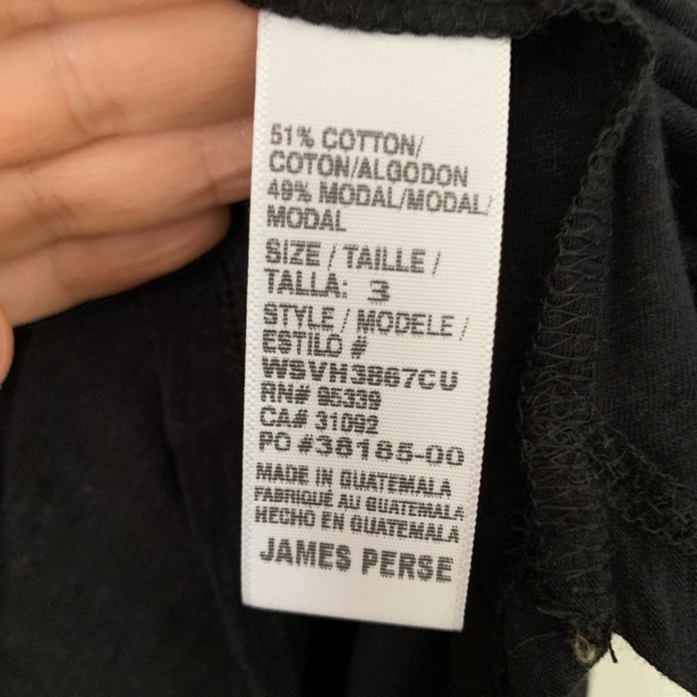 James Perse Skinny Baseball Scoop Neck, Curved Hem Tank Navy SZ 3, Large - Picture 4 of 4
